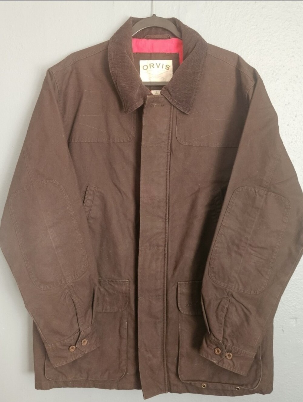 Orvis Brown Men's Canvas Field Jacket